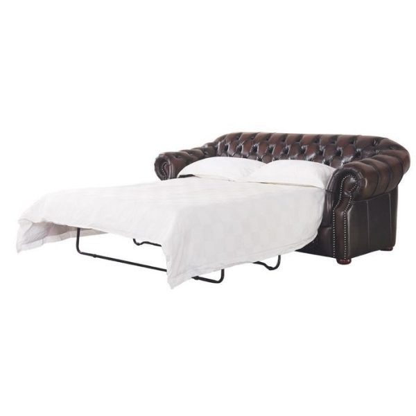 Диван-кровать с обивкой из натуральной кожи — изображение 2