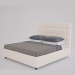Кровать Shining Modern с мягким изголовьем и прочным деревянным каркасом 200х200 см — изображение 4