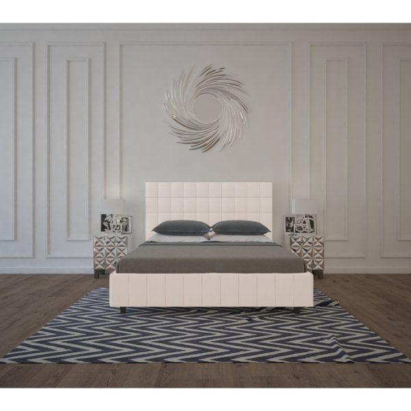 Кровать Shining Modern с мягким изголовьем и прочным деревянным каркасом 200х200 см — изображение 8