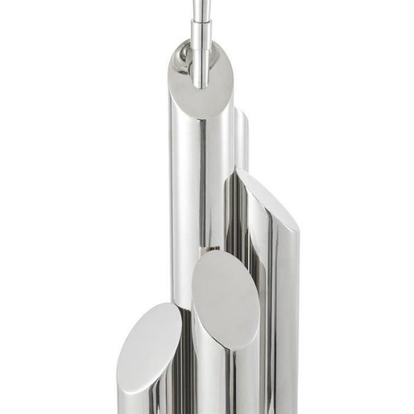 Настольная лампа  Paradox на основании из никелированного металла и черным абажуром — изображение 3