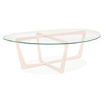 Стол журнальный Sanders из массива дуба и закаленного стекла  темный — изображение 2