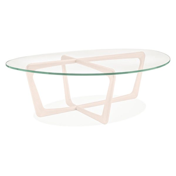 Стол журнальный Sanders из массива дуба и закаленного стекла  темный — изображение 2