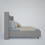 Кровать с декоративными гвоздиками Wing  Лен Серый 180x200 см — изображение 6