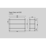 ТУМБА ПОД ТВ Latitude SAGA GLASS SET 002 светлый ясень — изображение 3
