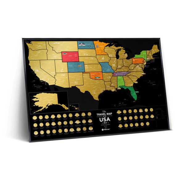 Карта travel map usa black — изображение 6