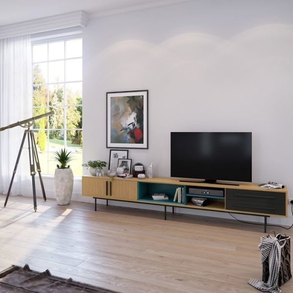 Тумба ТВ  Bdesign Slim из коллекции Tube бирюзовый — изображение 3