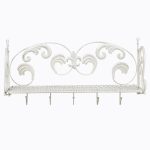 Полка-вешалка Анжер белый антик