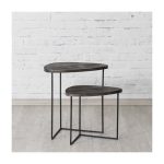 Журнальный столик (2 шт) FRATELI с деревянной столешницей