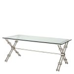 Письменный стол  Desk Hilton со столешницей из плотного прозрачного стекла