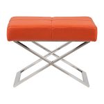  Табурет Aster X Stool Оранжевая Кожа Класса Премиум
