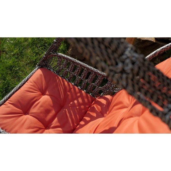 Подвесное кресло-качели ИНКА  в комплекте с подушкой серебристо-черное — изображение 4