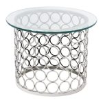 Зеркальный кофейный столик Tempo с стеклянной столешницей 