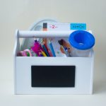 Карандашница большая с ручкой и меловой вставкой