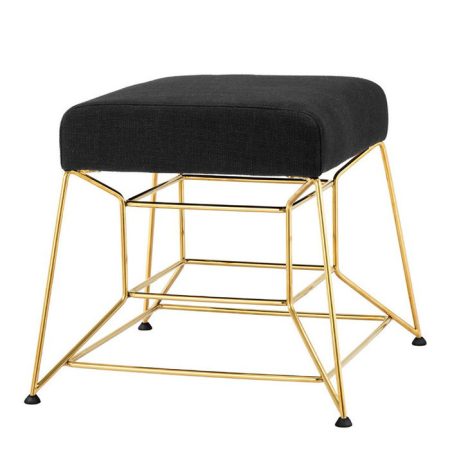 Пуф  на металлических ножках золотого цвета 46x52 см