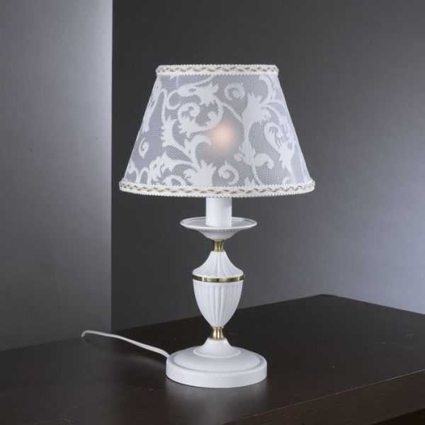 2223product_gallery_photo_e3aea364-8bd0-427a-bd31-570564609dd6.jpeg Настольная лампа Reccagni Angelo с белым абажуром — изображение 1