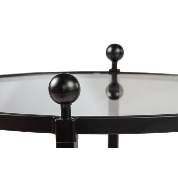 Стол журнальный Glass Plateau из металла и стекла  — изображение 3