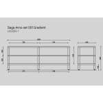 Тумба под ТВ Latitude SAGA ARNO SET 001 GRADIENT серая   — изображение 2