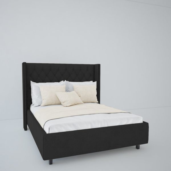 2228product_gallery_photo_ff77bd94-7c82-44a6-9757-7294392165dc.jpg Кровать с декоративными гвоздиками Wing 180x200 см Лен Тёмно-серый — изображение 5
