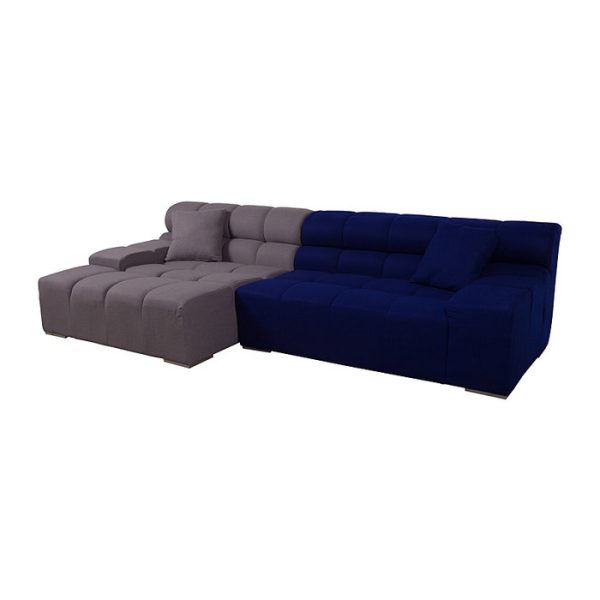 Диван Tufty-Time Sofa серо-синяя шерсть, коричневый — изображение 4