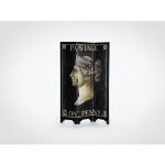 Ширма расписная с изображением первой в истории почтовой марки  183x120x3 см