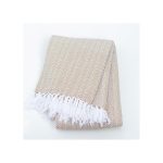 ПОКРЫВАЛО В ЗИГЗАГ БЕЖЕВОЕ