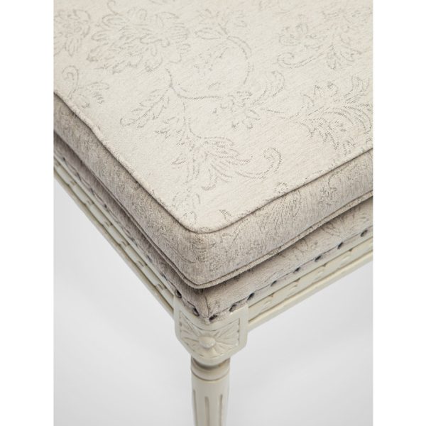 Пуф из дерева махагони с квадратной подушкой  56x45x45 см — изображение 3