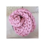 ПЛЕД КРУПНОЙ ВЯЗКИ, ПЫЛЬНАЯ РОЗА (БОЛЬШОЙ)