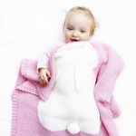 Плед Зайка 60х90 розовый+белый