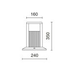 Фонарь из металла Side Park из металла серого цвета — изображение 4