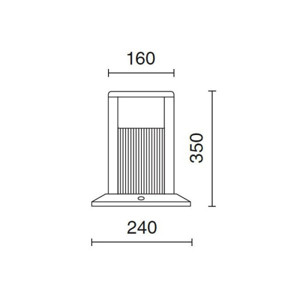 Фонарь из металла Side Park из металла серого цвета — изображение 4