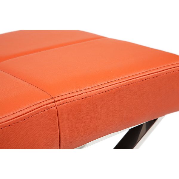  Табурет Aster X Stool Оранжевая Кожа Класса Премиум — изображение 2