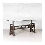  Обеденный стол GORDONS с регулировкой высоты и столешницей из прозрачного стекла — изображение 2