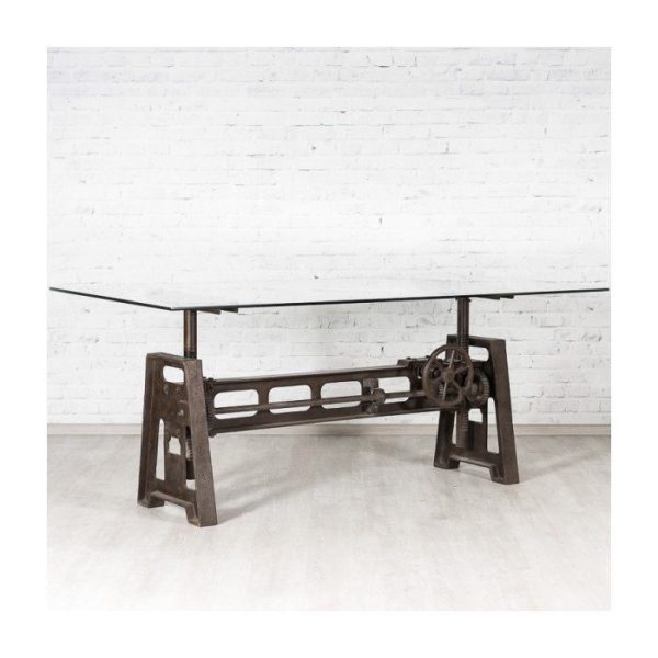  Обеденный стол GORDONS с регулировкой высоты и столешницей из прозрачного стекла — изображение 2