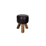 Табурет  Bok small leather stool black