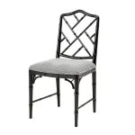 Стул  Infinity с обивкой из ткани в черно-белых тонах 93x50x49 см