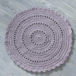 Вязаный коврик Какао 100 см