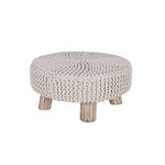 Табурет  Lynn knitted stool off white