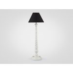 Лампа настольная высокая на высокой резной ножке из дерева махагони