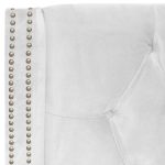 Кровать с декоративными гвоздиками Wing 180x200 см Велюр Молочный — изображение 9