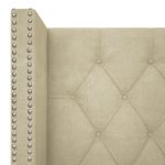 Кровать с декоративными гвоздиками Wing 160х200 см Лён Классический — изображение 8