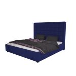 Кровать Elizabeth 200х200 Велюр Синий