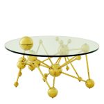 Журнальный столик Galileo  из металла золотого цвета 
