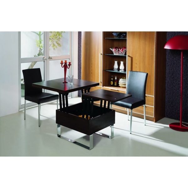 Стол-трансформер журнально-обеденный в отделке натуральным шпоном — изображение 2