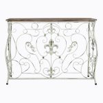 Консоль Королевская лилия версия М белый антик