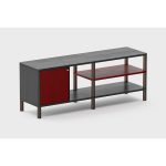 Тумба под ТВ Latitude SAGA SEVER COLORED BODY черно/бордовая