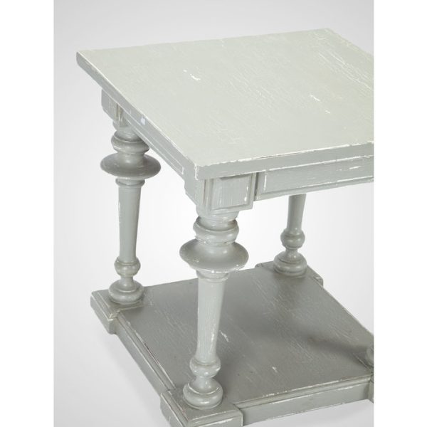 Ламповый столик на резных ножках из дерева махагони 61x58x58 см — изображение 3