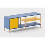 Тумба под ТВ LATITUDE SAGA SEVER COLORED BODY сине-желтого цвета