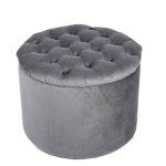 Пуф WOODEN круглый Серый