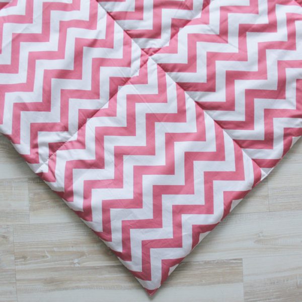 Стеганый игровой коврик Pink Zigzag  110х110 см — изображение 2