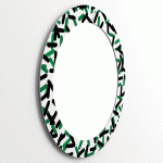 Настенное Зеркало PILLS  в раме с минималистическим принтом — изображение 2